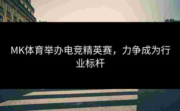MK体育举办电竞精英赛，力争成为行业标杆