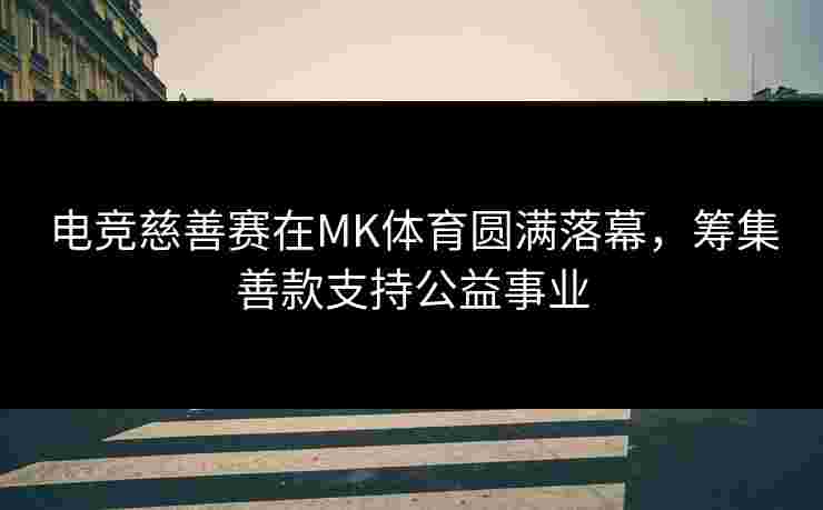 电竞慈善赛在MK体育圆满落幕，筹集善款支持公益事业