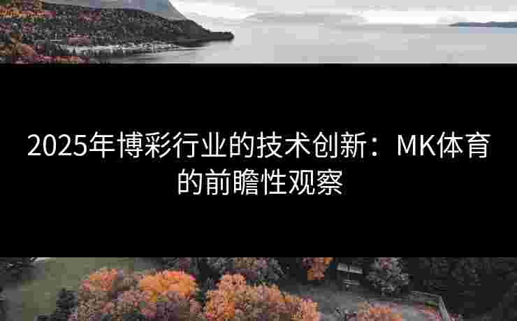 2025年博彩行业的技术创新：MK体育的前瞻性观察